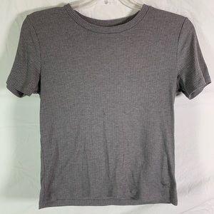 Gray cropped T-Shirt from Pink